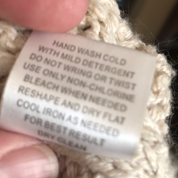 Olive & Oak sweater natural beige color knit cardigan collared button down cable - Picture 7 of 8